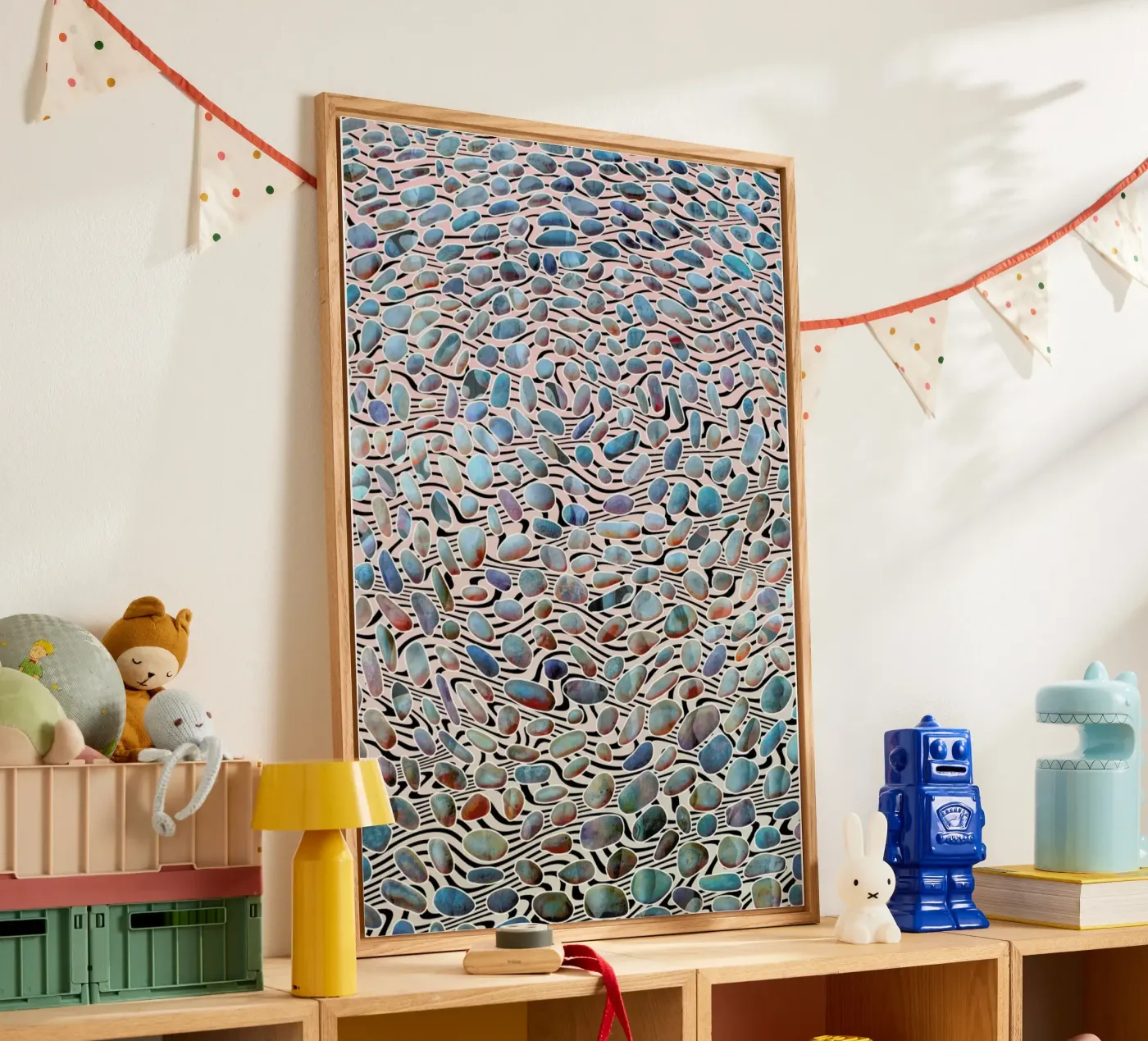 Pebbles Party Acryl-Glas von Angelo Cerantola