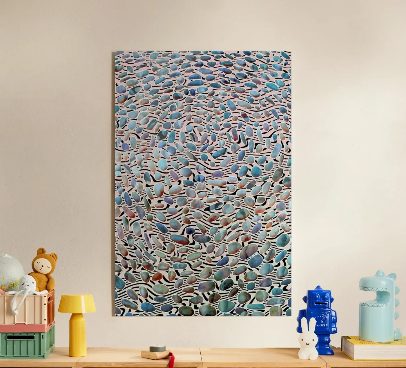 Pebbles Party Acryl-Glas von Angelo Cerantola