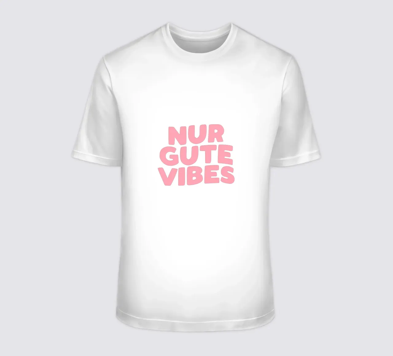 Only Good Vibes Vibrante Verde Rosa Design tipografico tedesco t-shirt da THE MOTIVATED TYPE