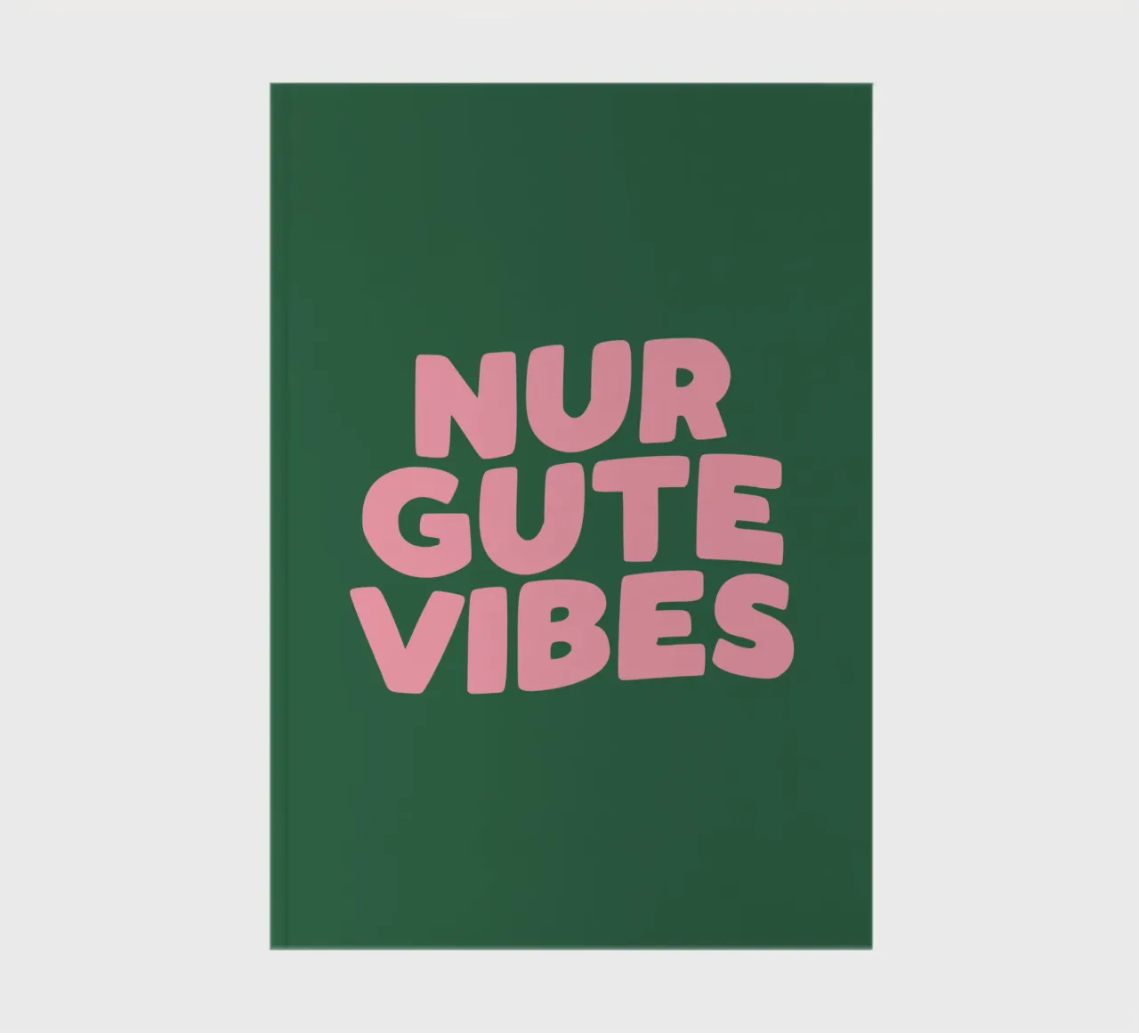 Only Good Vibes Vibrante Verde Rosa Design tipografico tedesco diario da THE MOTIVATED TYPE