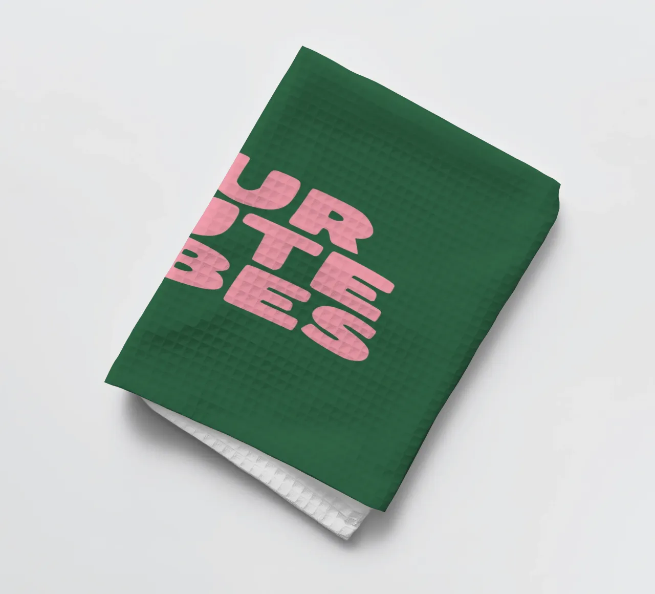 Only Good Vibes Vibrante Verde Rosa Design tipografico tedesco canovaccio da cucina da THE MOTIVATED TYPE