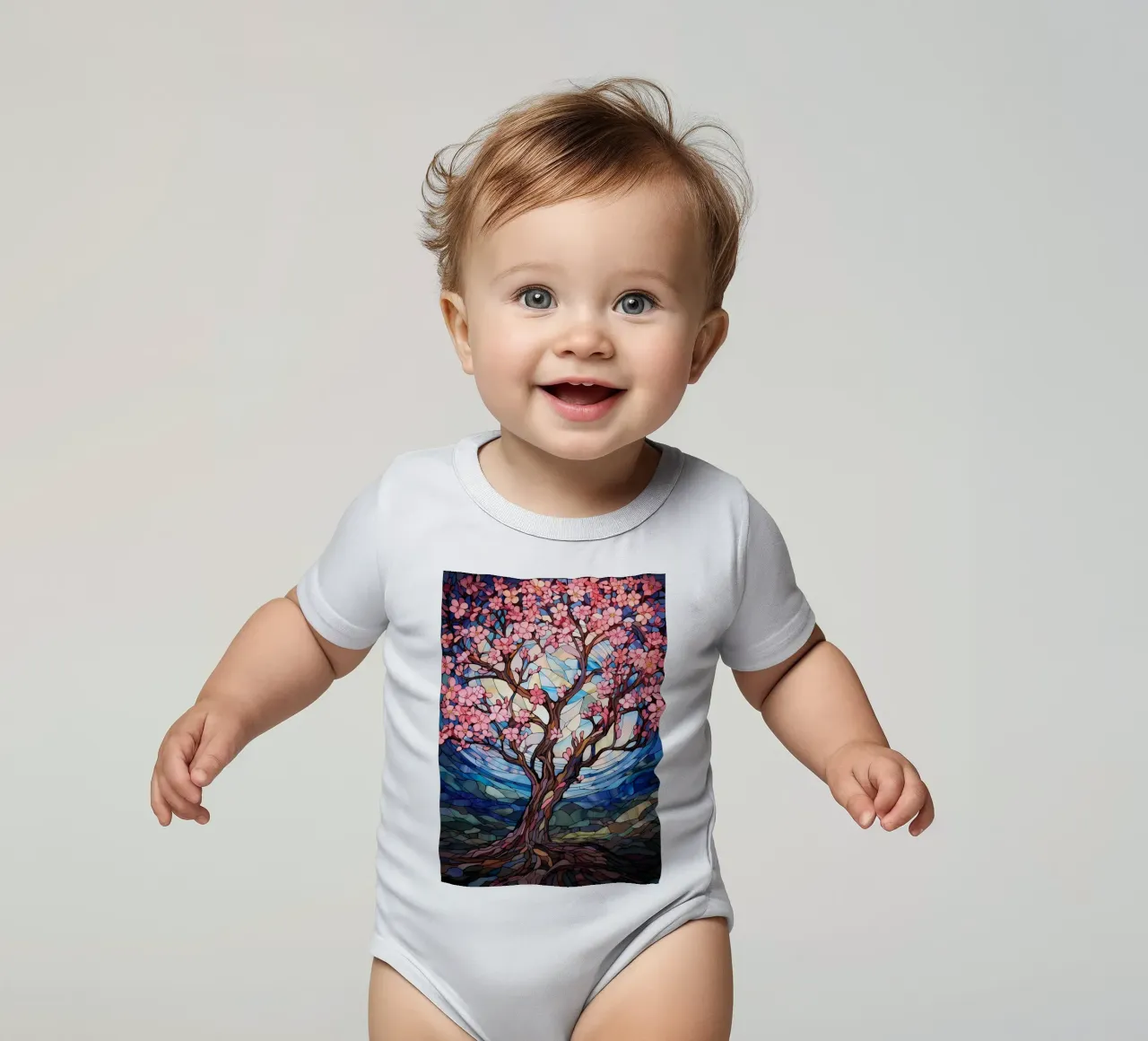 Arte japonés de la floración del Sakura body de bebé de Mikesell