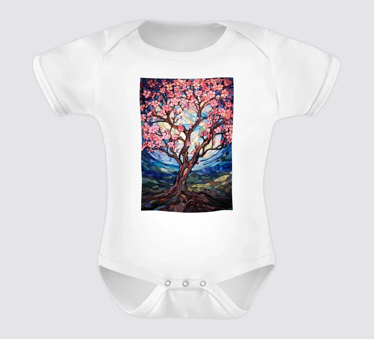 Arte japonés de la floración del Sakura body de bebé de Mikesell