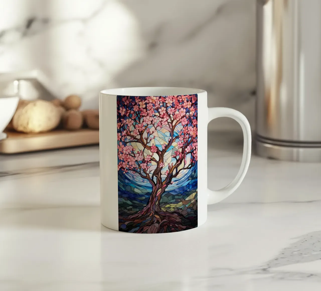 Arte del fiore di sakura giapponese tazza in ceramica da Mikesell