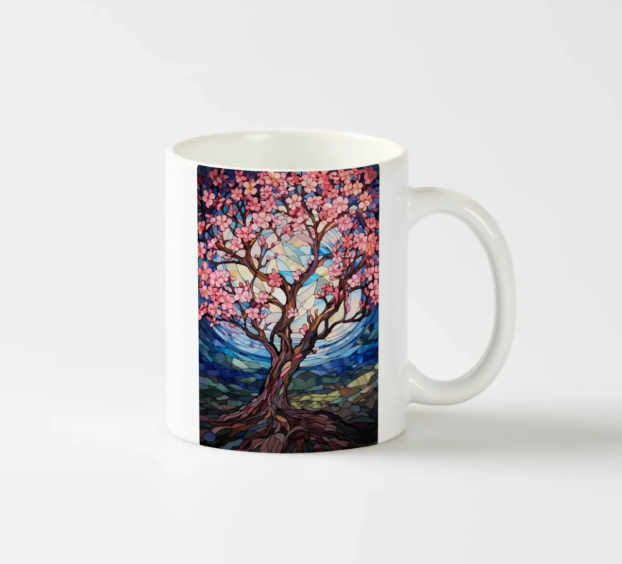 Arte del fiore di sakura giapponese tazza in ceramica da Mikesell