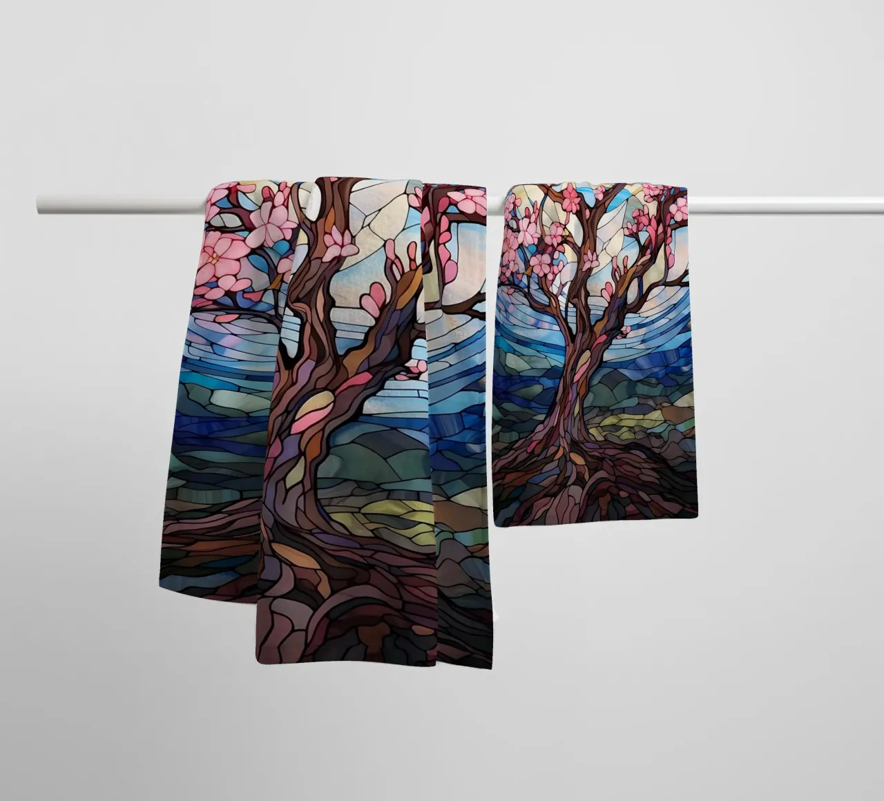Arte del fiore di sakura giapponese asciugamano da bagno da Mikesell