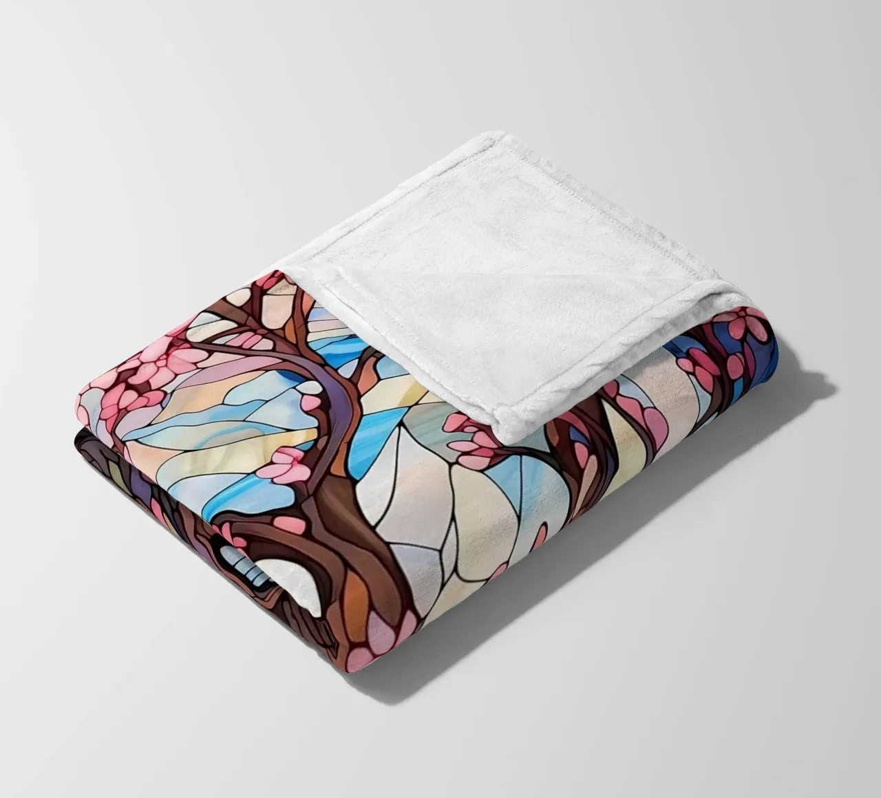 Arte del fiore di sakura giapponese coperta in pile da Mikesell