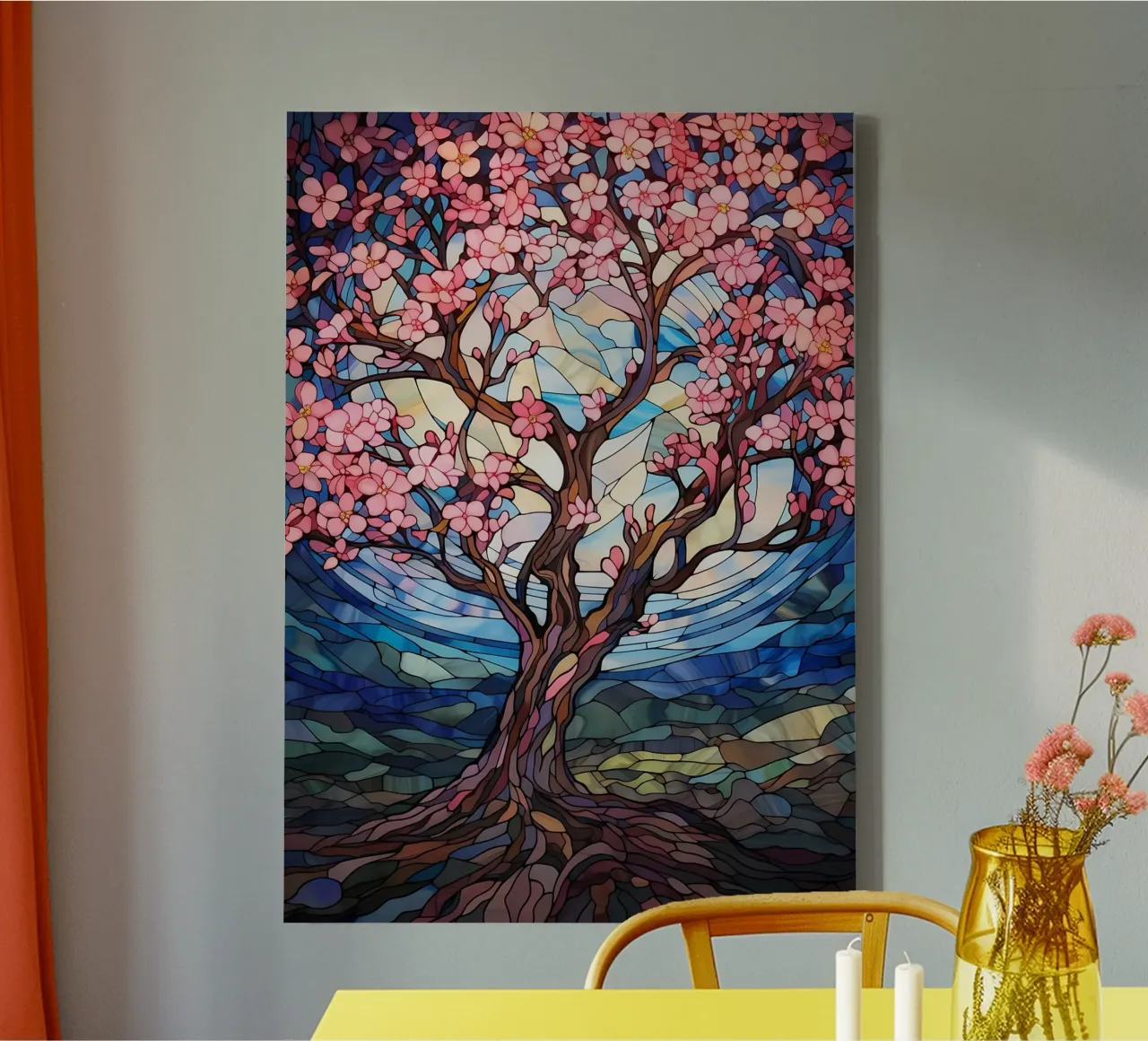 Japanese Sakura Bloom Art canvas with Floater frame by Mikesell