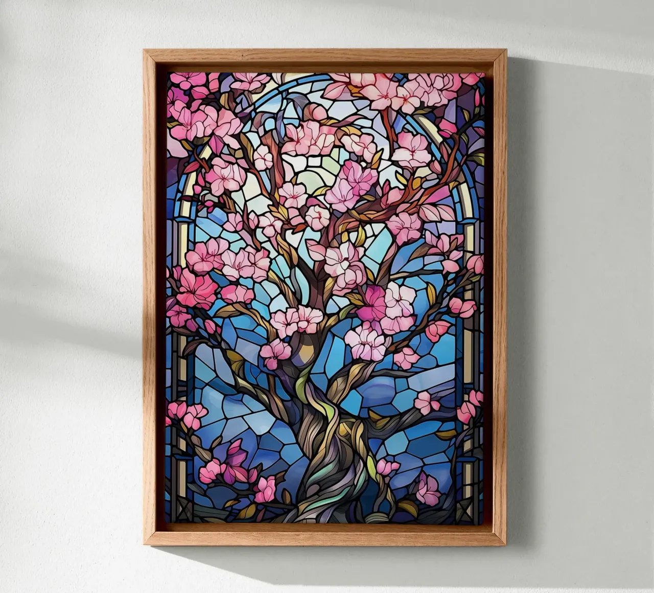 Japanese Sakura Bloom Art canvas with Floater frame by Mikesell