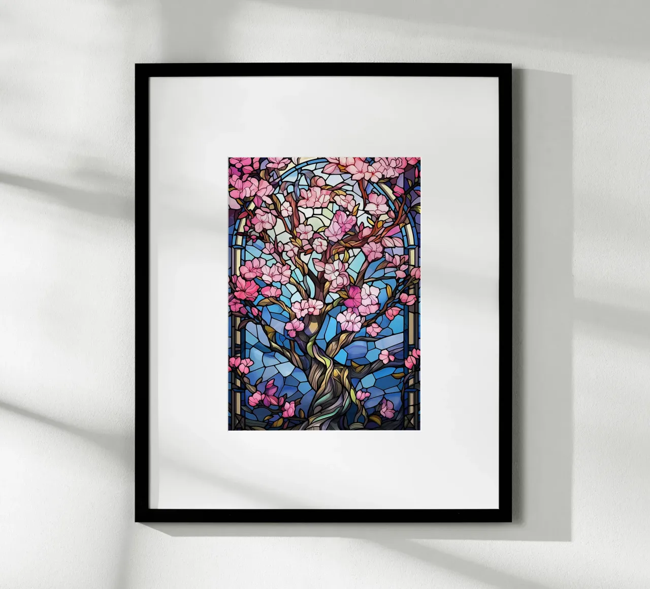 Arte del fiore di sakura giapponese poster con telaio in alluminio da Mikesell