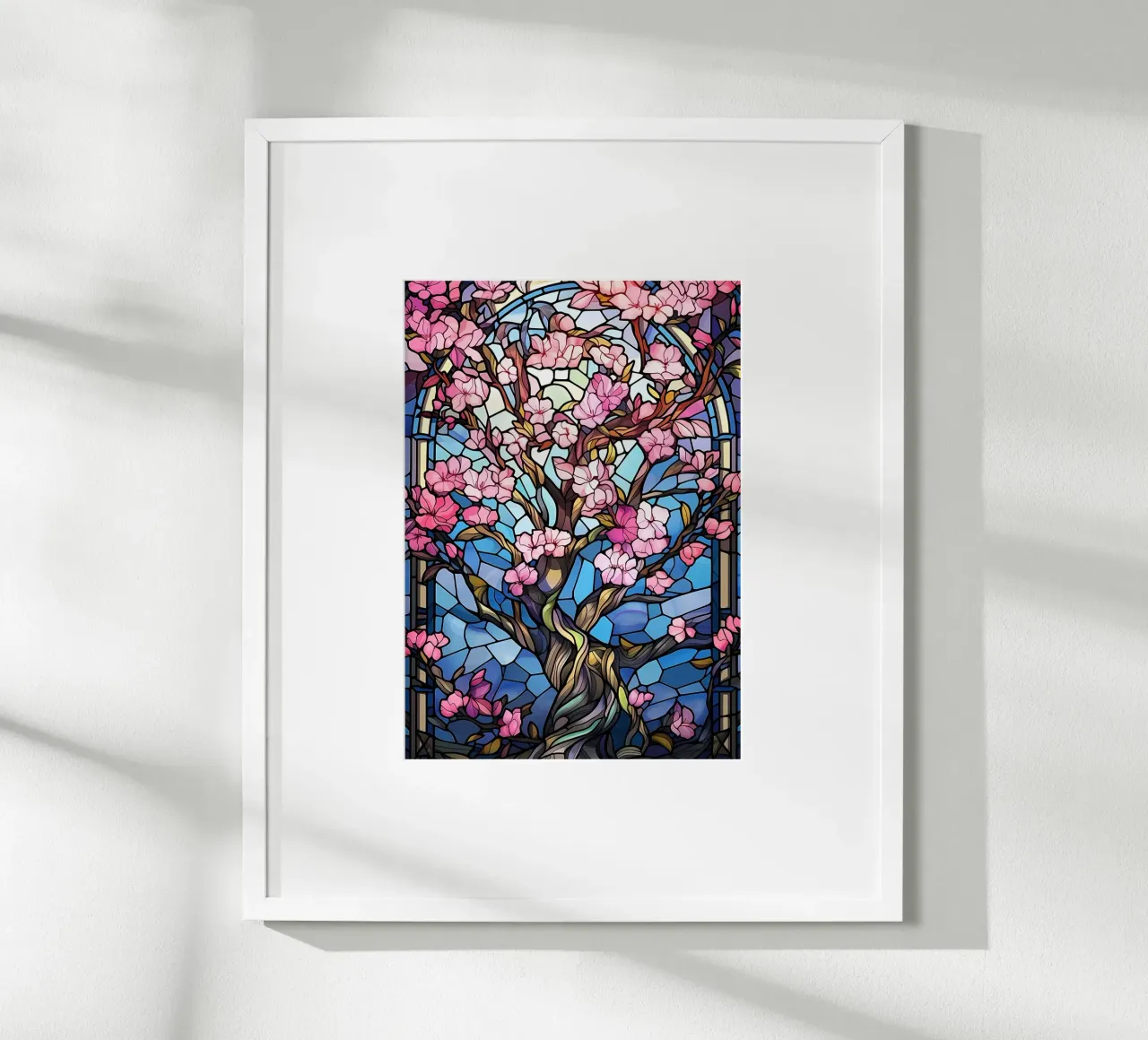 Arte del fiore di sakura giapponese poster con telaio in alluminio da Mikesell