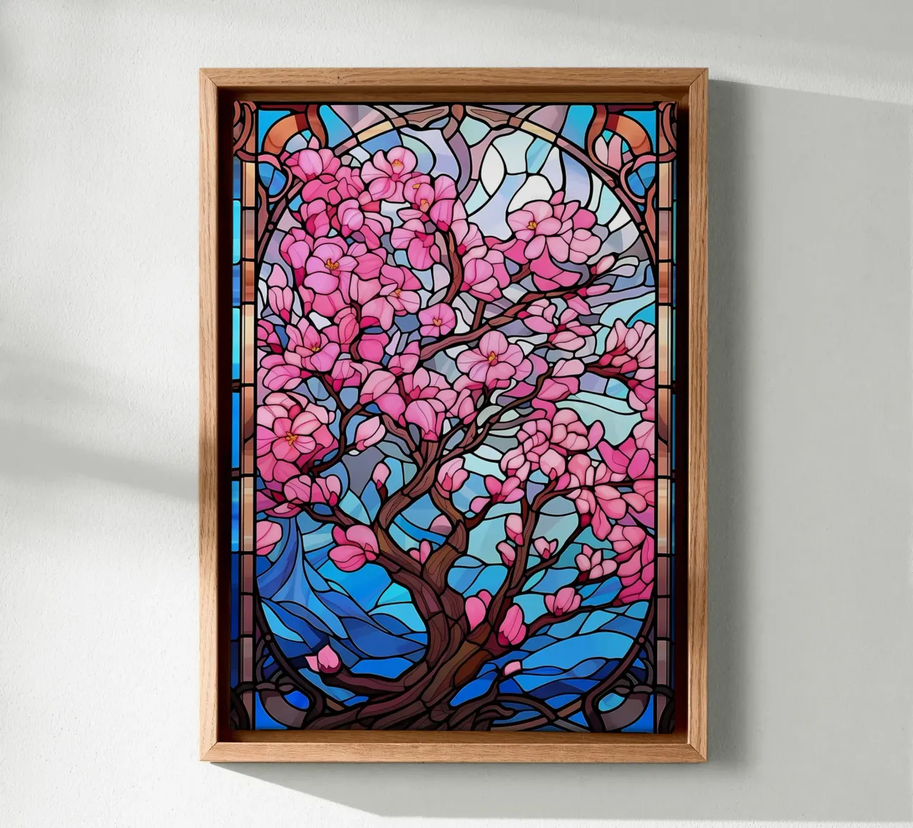 Japanese Sakura Bloom Art canvas with Floater frame by Mikesell