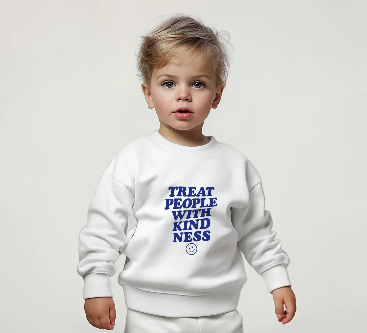 Trattare le persone con gentilezza Tipografia positiva ed edificante felpa neonato da THE MOTIVATED TYPE