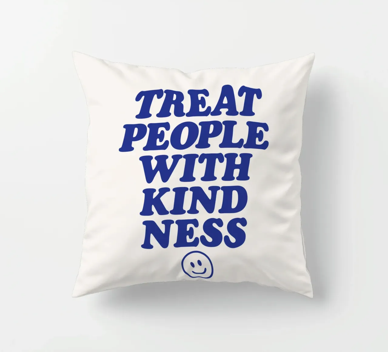 Trattare le persone con gentilezza Tipografia positiva ed edificante cuscino da THE MOTIVATED TYPE
