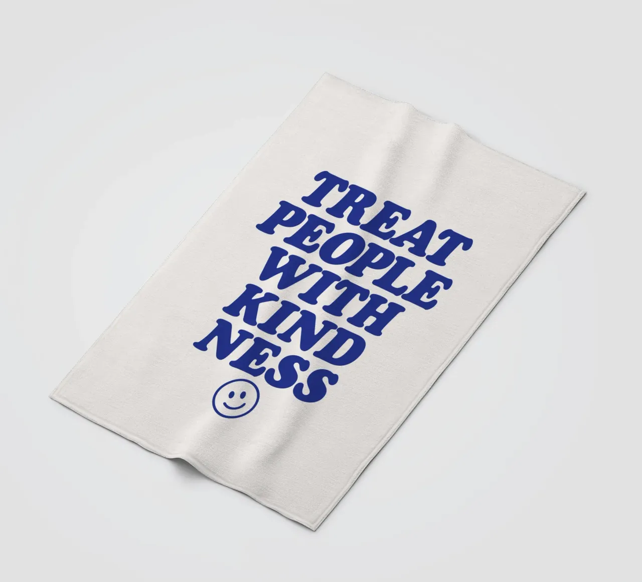 Treat People With Kindness Positive Uplifting Typography fleece blanket by THE MOTIVATED TYPE