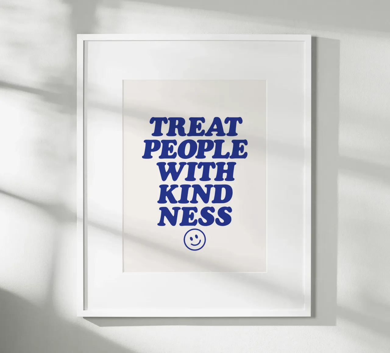 Treat People With Kindness Positive Uplifting Typography poster by THE MOTIVATED TYPE