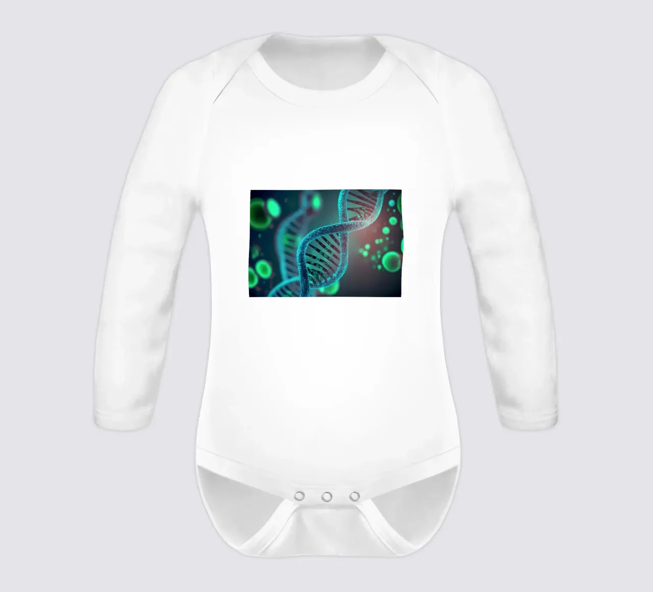 Genetic DNA Marvels long-sleeve baby romper by Delaplane