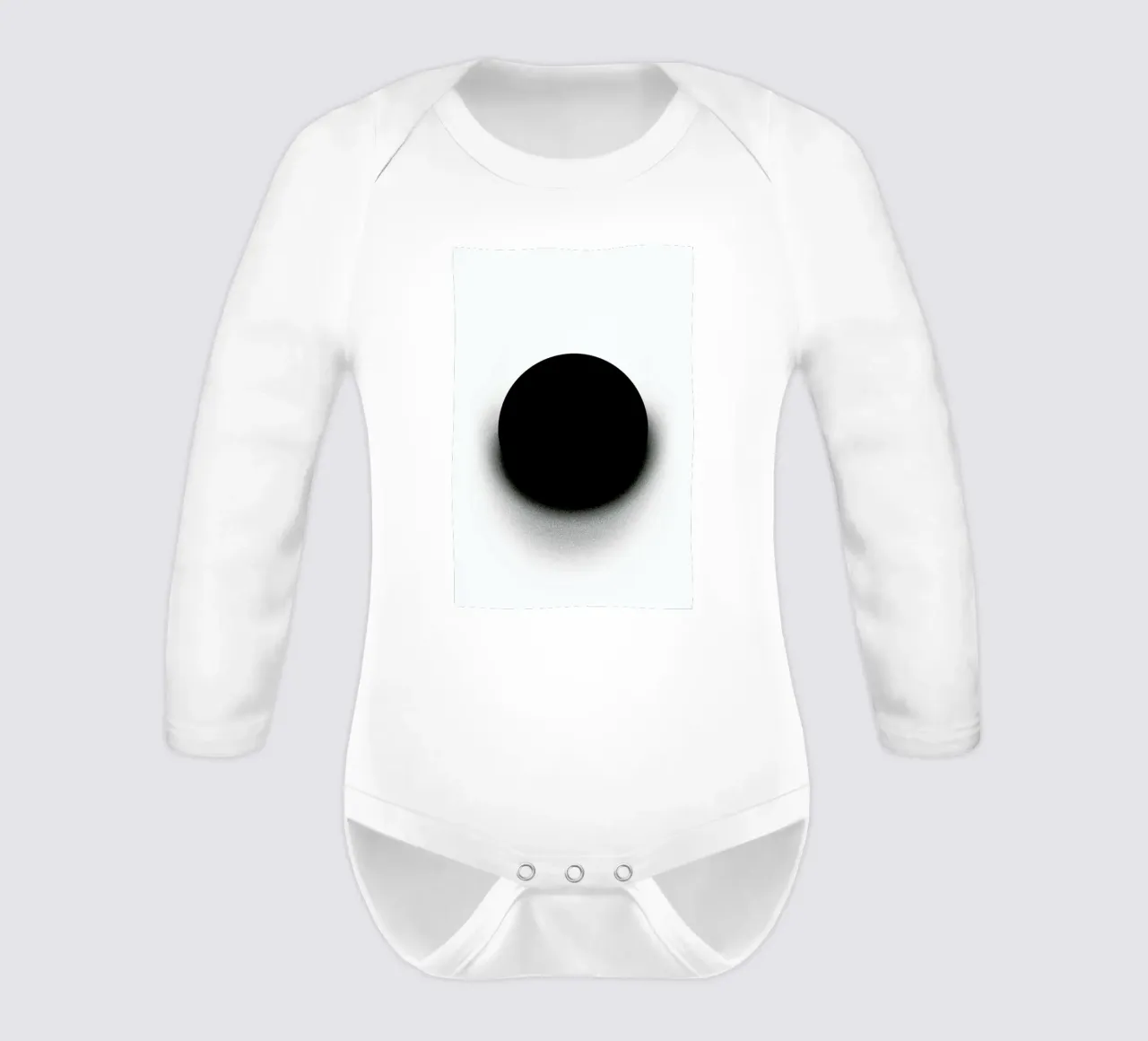Fading Circle long-sleeve baby romper by LeDieg