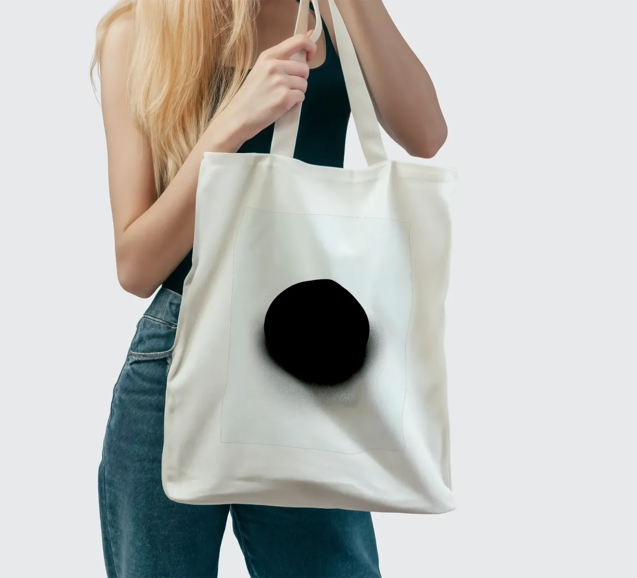 Fading Circle borsa in juta da LeDieg