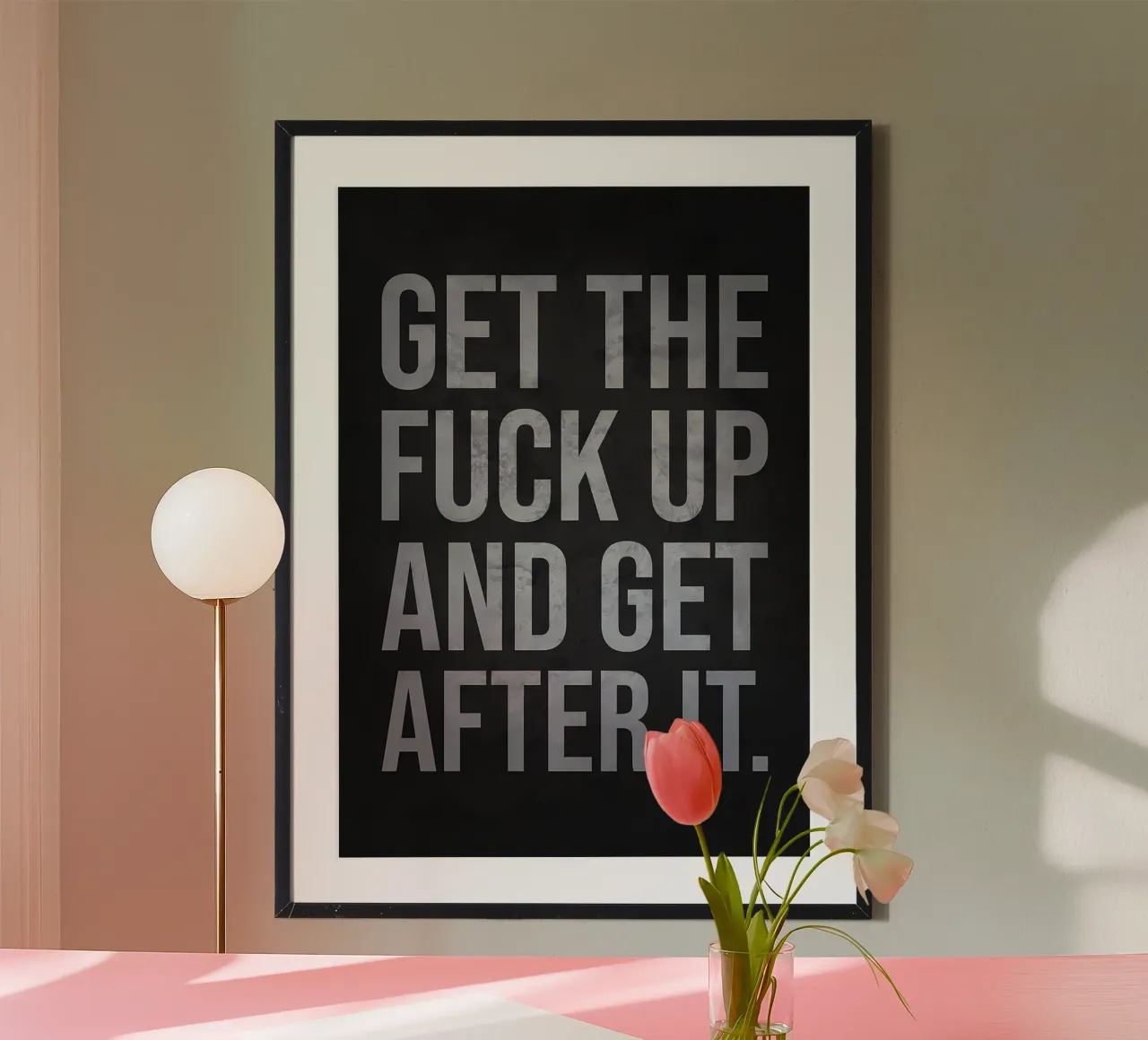 Get Up And Get AfteR It hahnemühle by Bassy