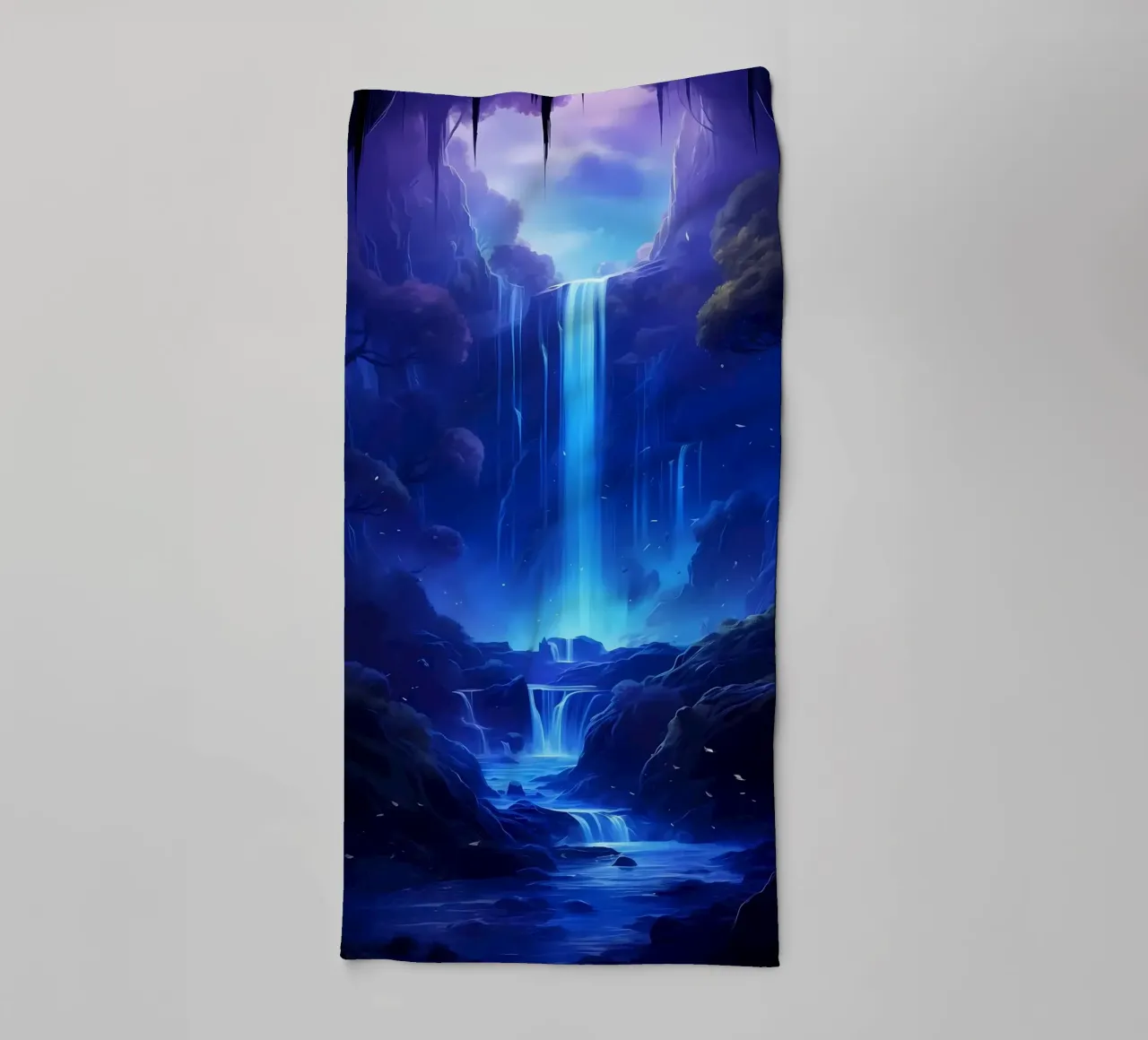 Waterfall Landscape Art towel by Mikesell