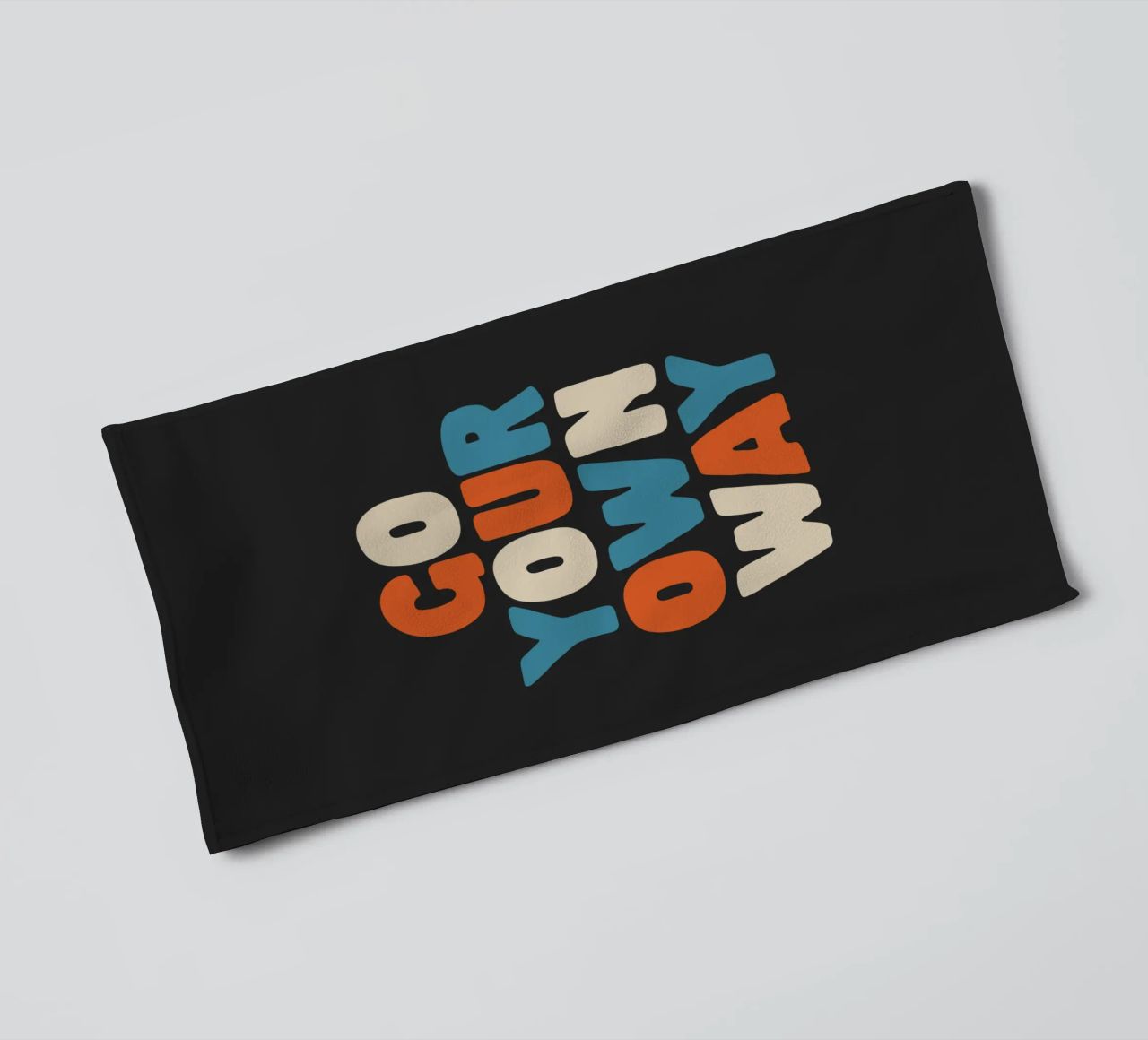 Go Your Own Way Vibrant Colourful Bold Typography Print towel by THE MOTIVATED TYPE