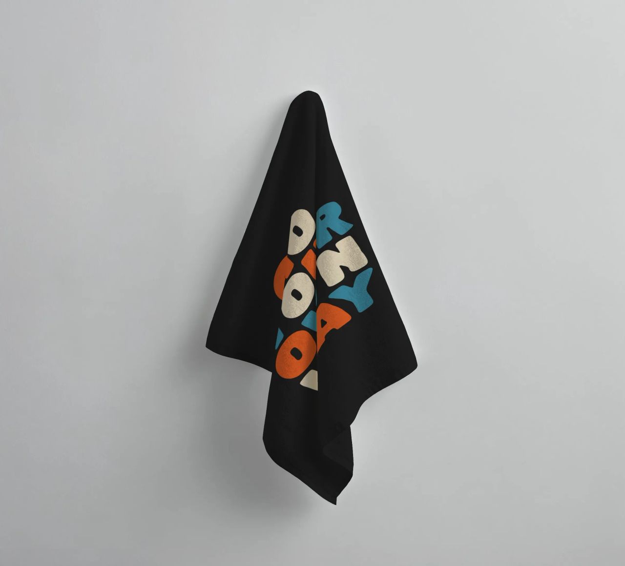 Go Your Own Way Vibrant Colourful Bold Typography Print towel by THE MOTIVATED TYPE