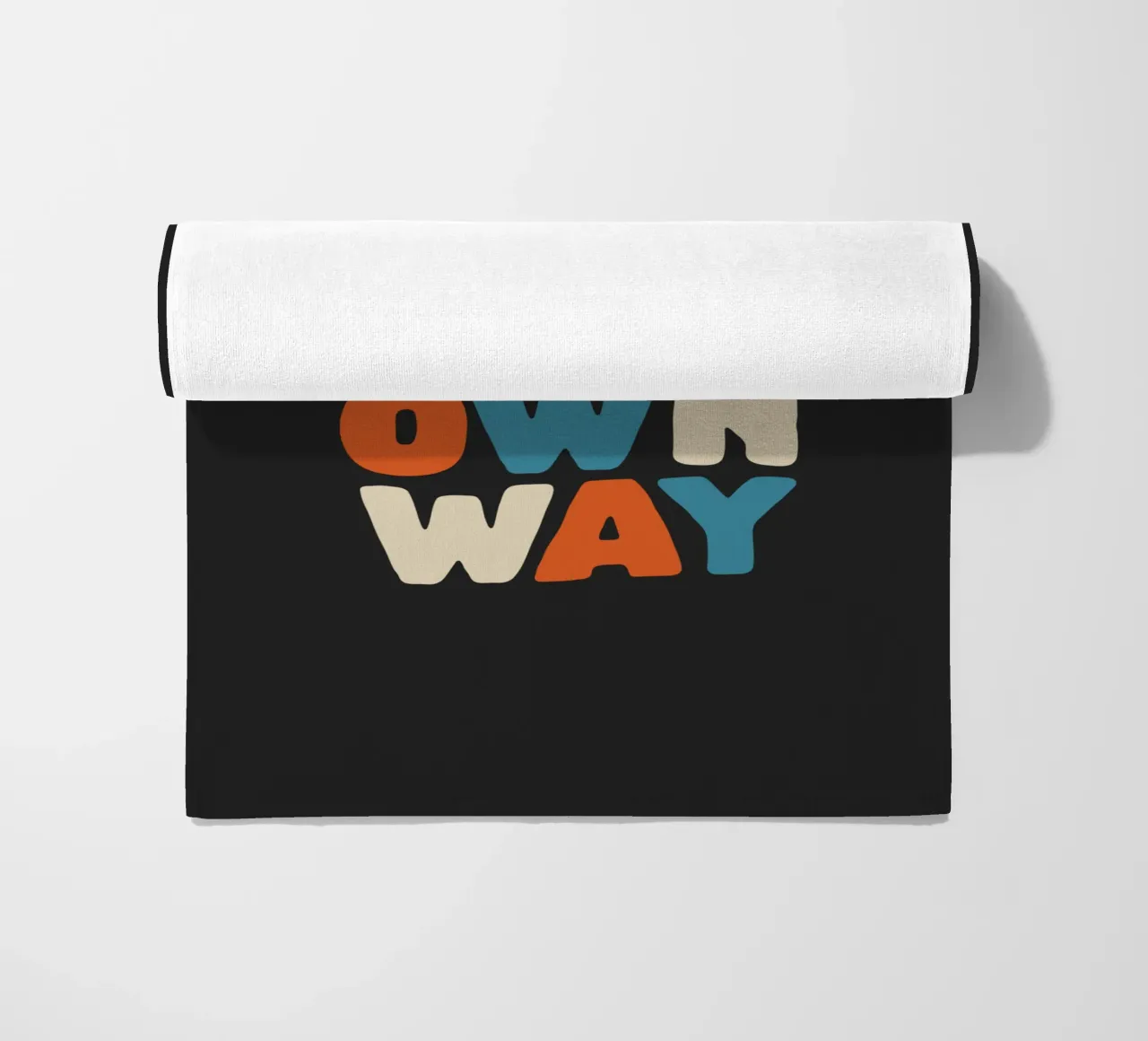Go Your Own Way Vibrant Colourful Bold Typography Print beach towel by THE MOTIVATED TYPE
