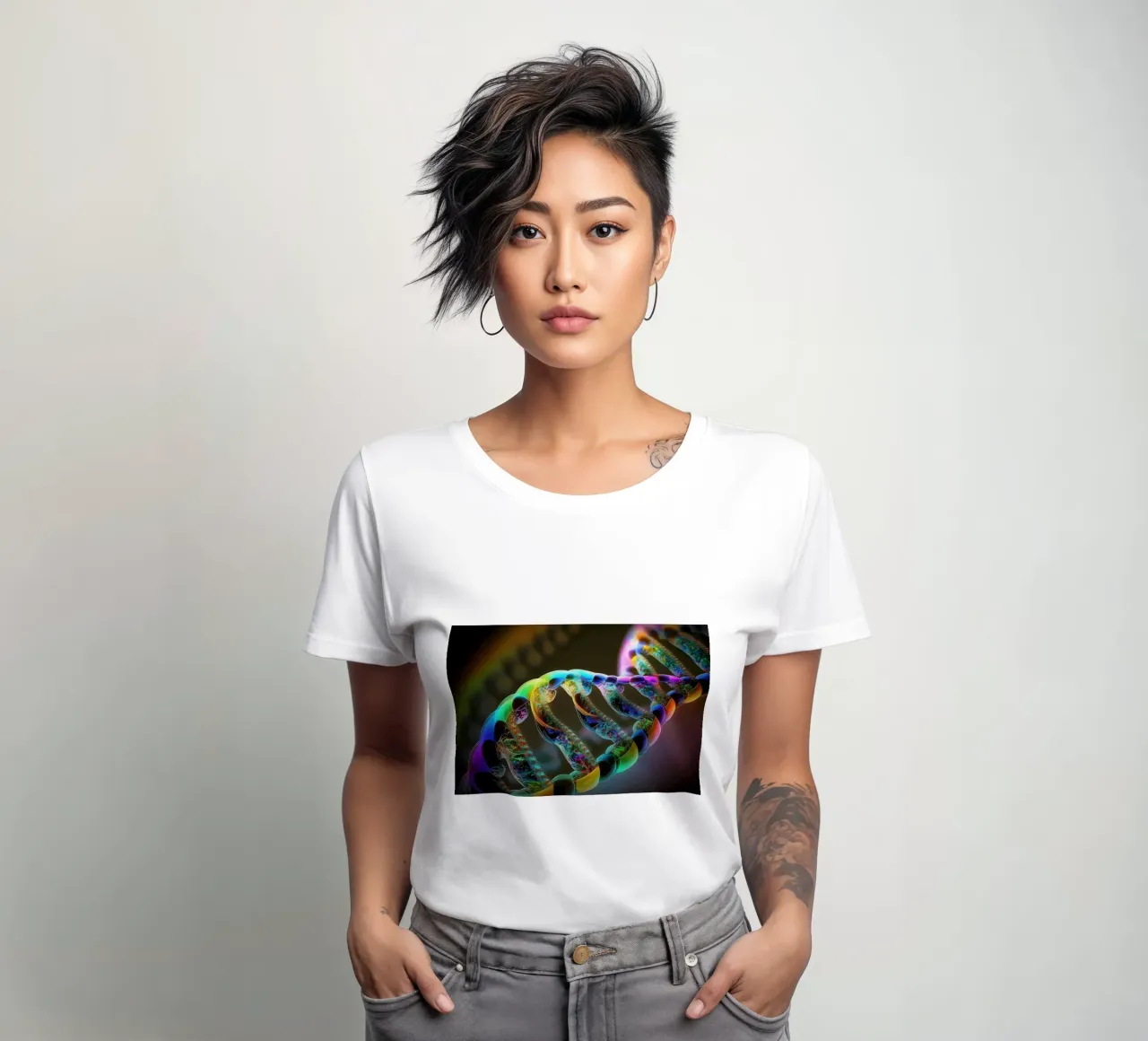 Unraveling Genetic Mysteri women's fitted t-shirt by Delaplane