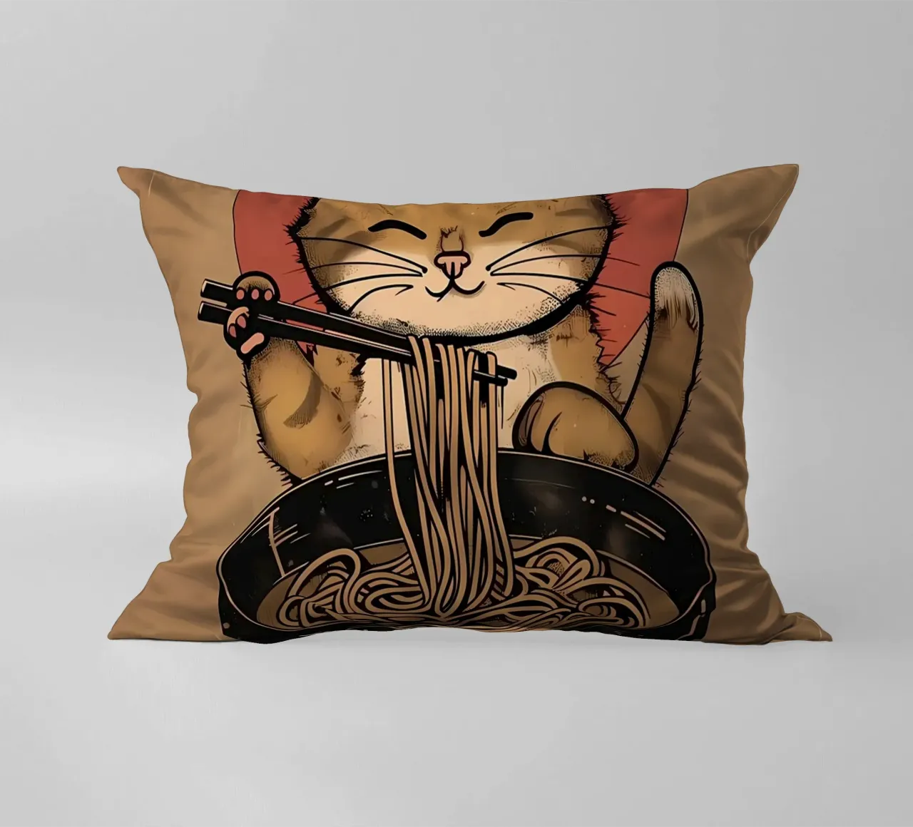 Cat Ramen Giappone cuscino da Mikesell