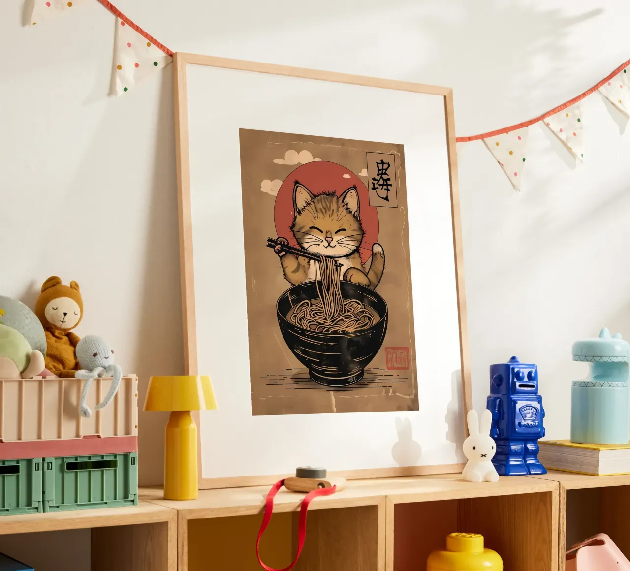 Cat Ramen Giappone poster da Mikesell
