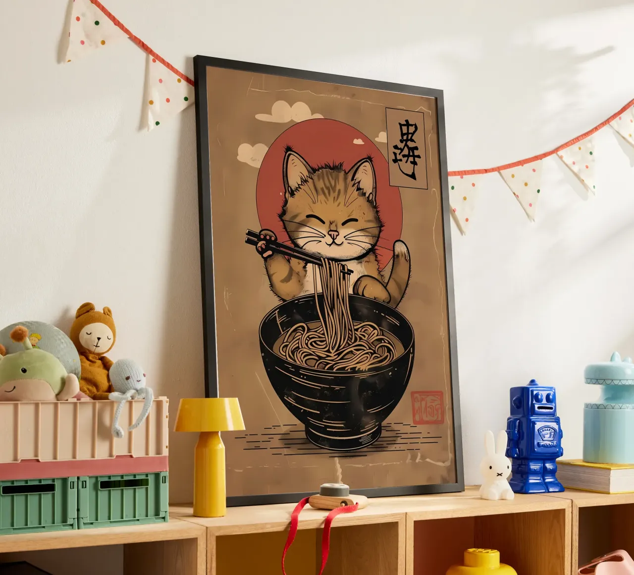 Cat Ramen Giappone poster da Mikesell