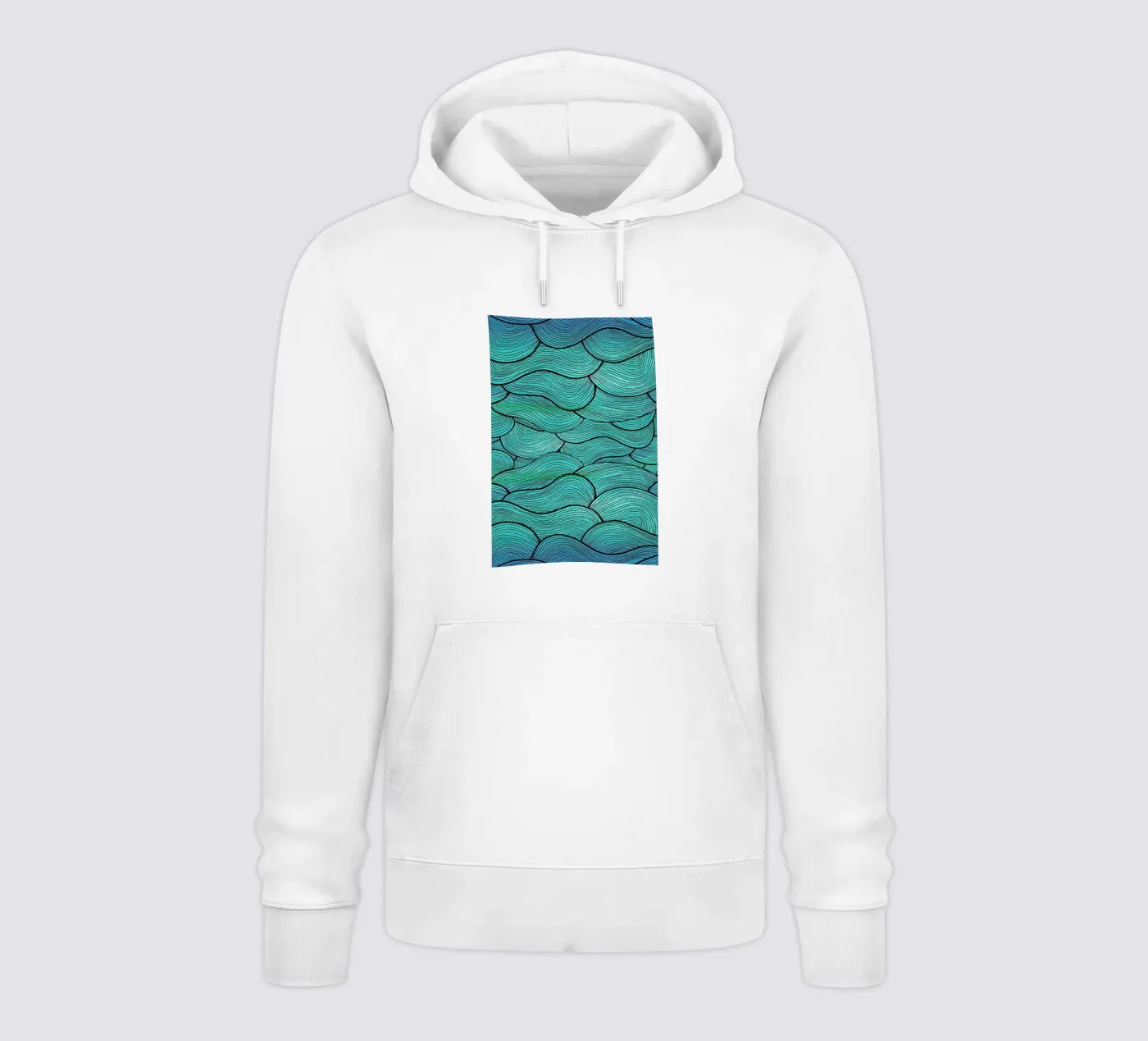 Sea Waves Pattern hoodie van Pom Graphic Design