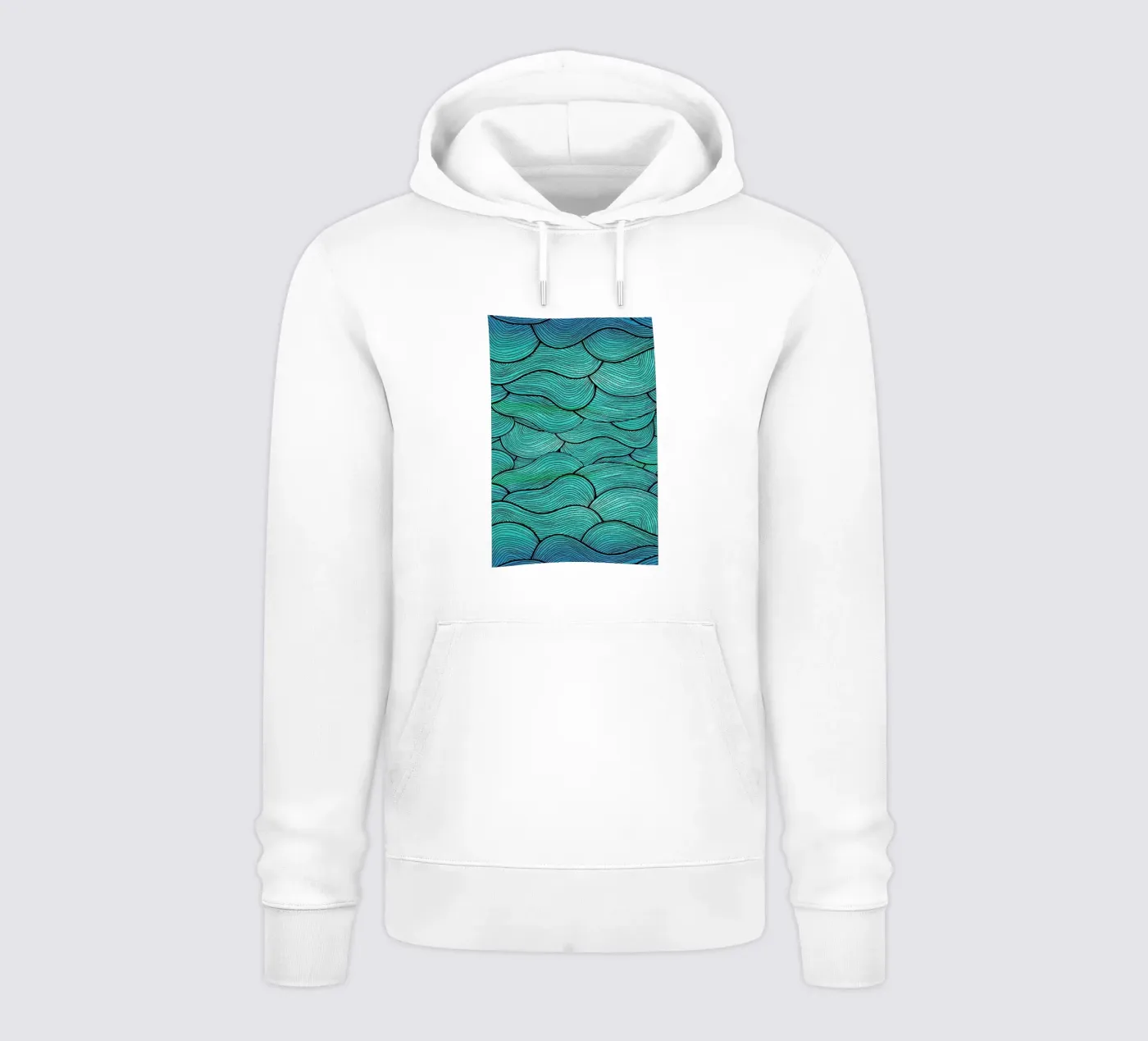 Sea Waves Pattern hoodie van Pom Graphic Design