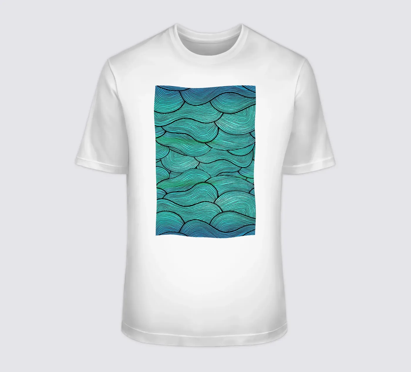 Sea Waves Pattern t-shirt da Pom Graphic Design