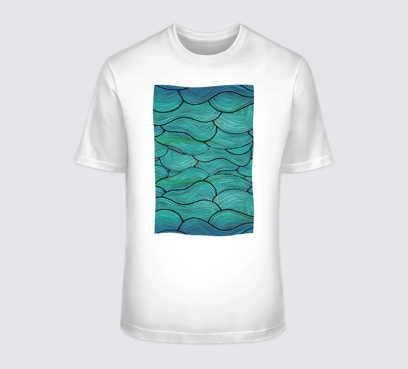 Sea Waves Pattern t-shirt da Pom Graphic Design