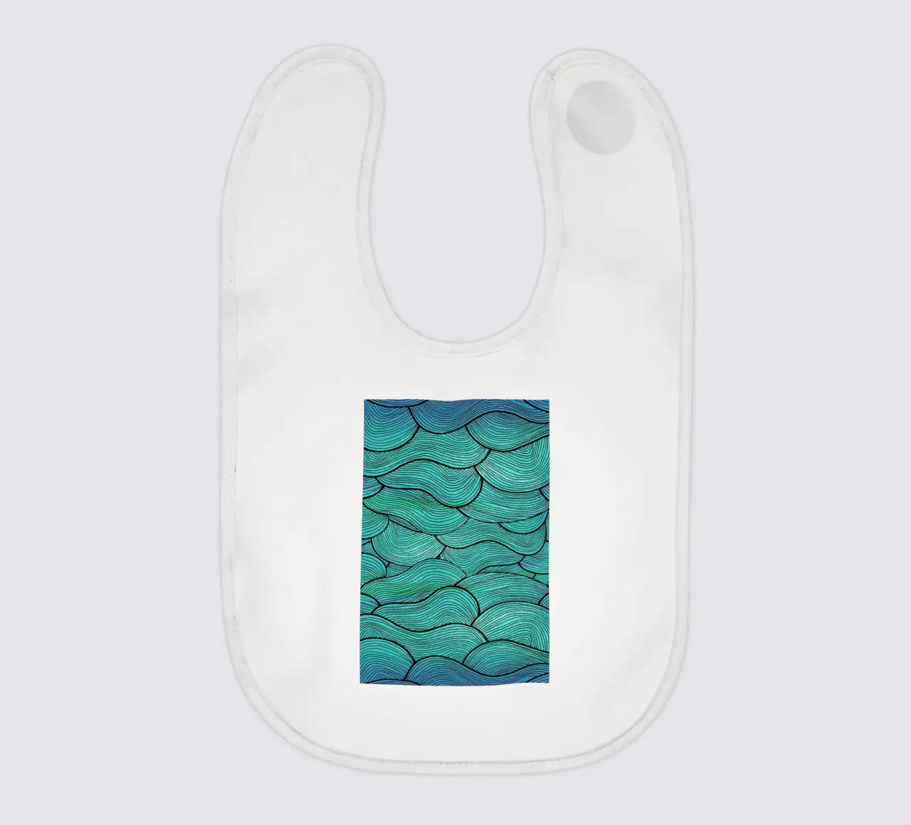 Sea Waves Pattern bavaglino da Pom Graphic Design