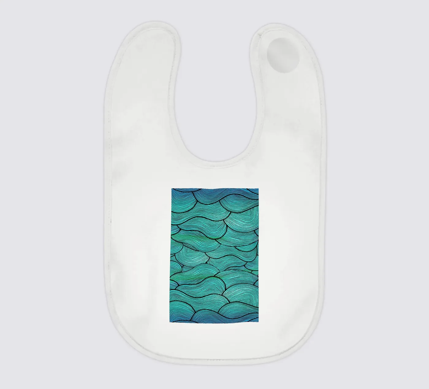 Sea Waves Pattern Babylätzchen von Pom Graphic Design