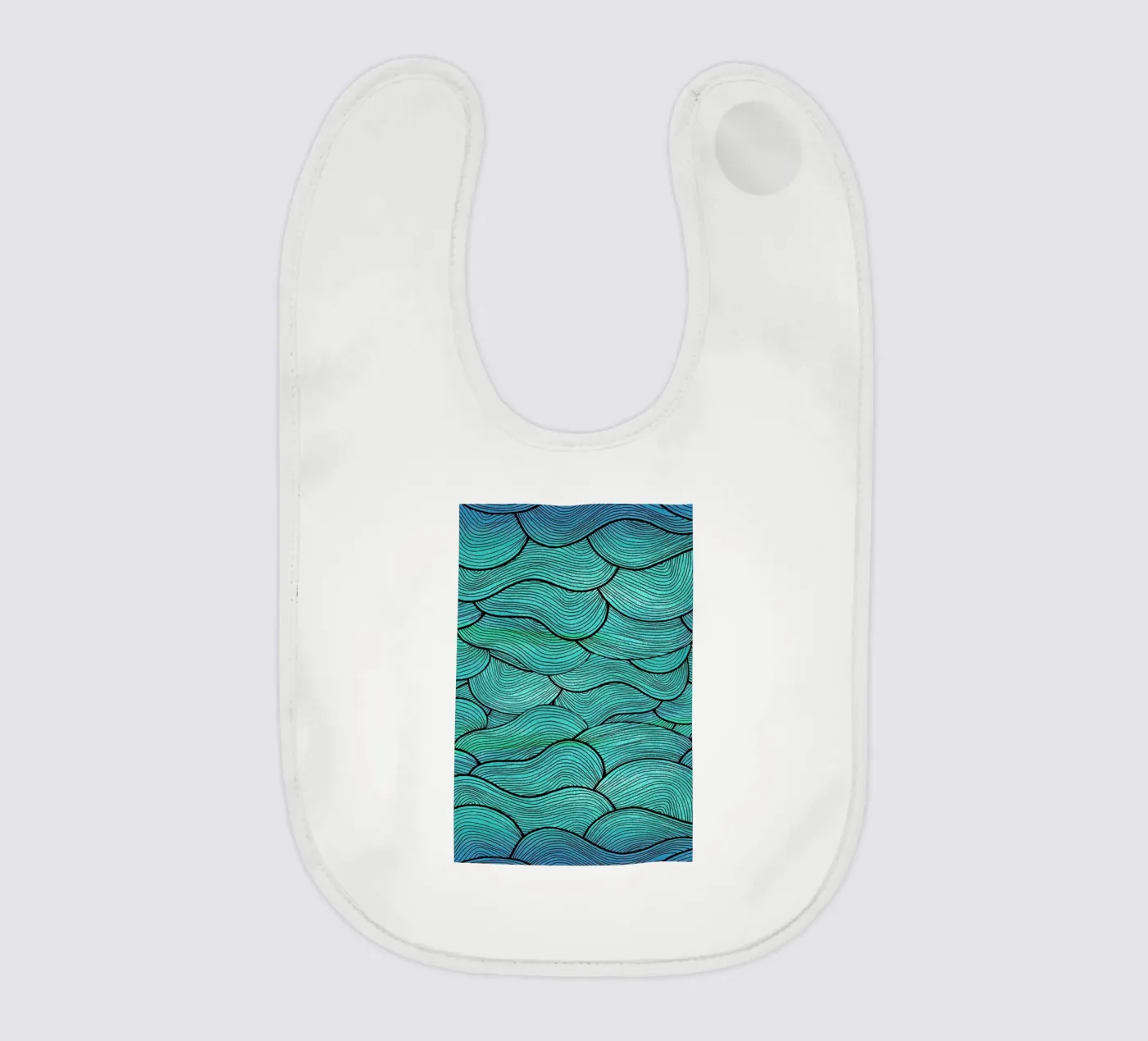 Sea Waves Pattern Babylätzchen von Pom Graphic Design