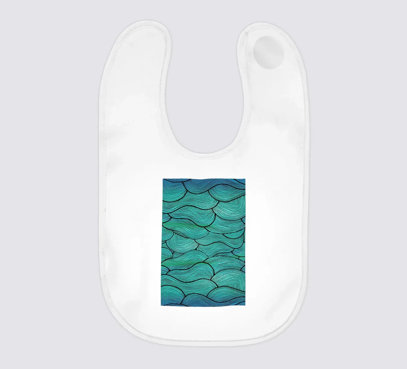 Sea Waves Pattern Babylätzchen von Pom Graphic Design
