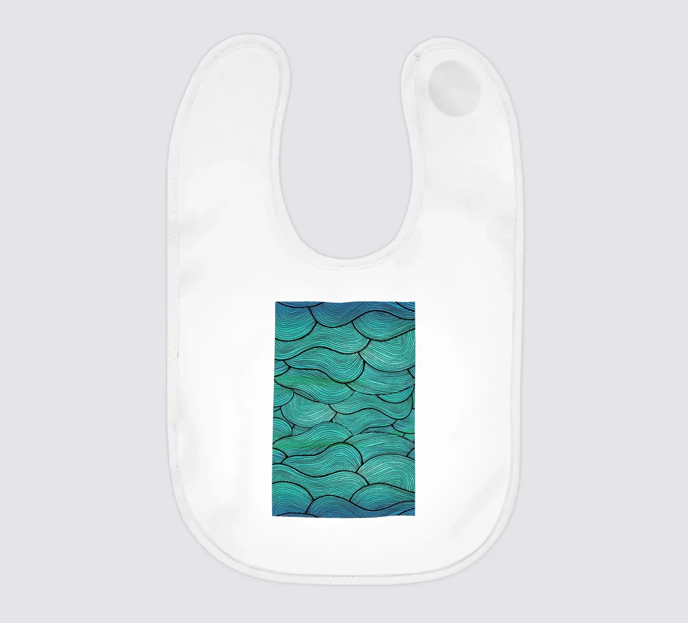 Sea Waves Pattern Babylätzchen von Pom Graphic Design