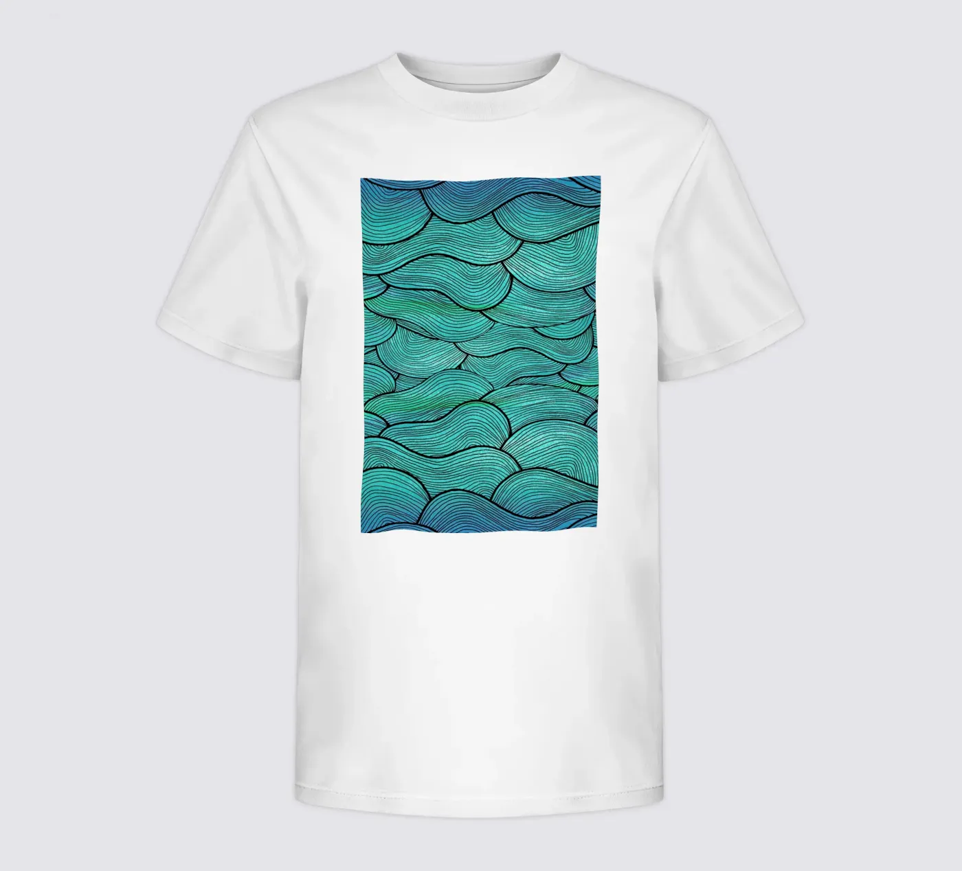 Sea Waves Pattern t-shirt bambini da Pom Graphic Design
