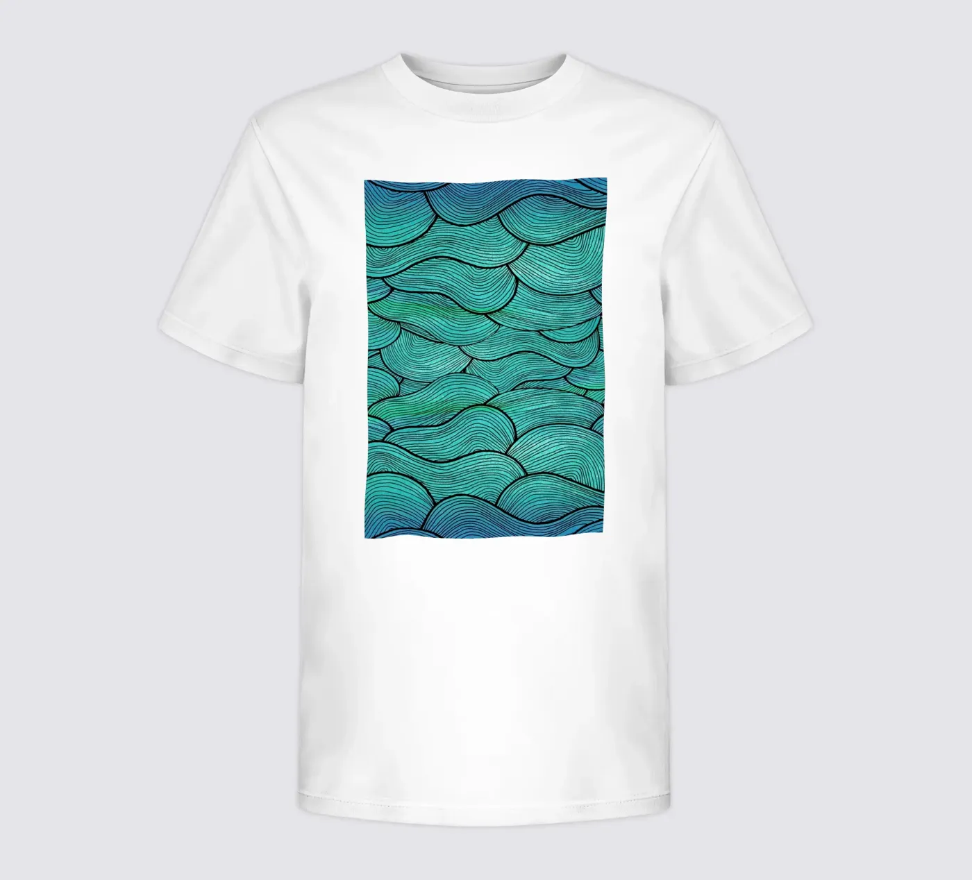 Sea Waves Pattern t-shirt bambini da Pom Graphic Design
