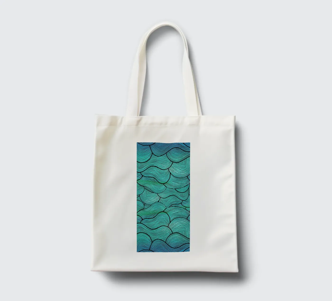 Sea Waves Pattern borsa in juta da Pom Graphic Design
