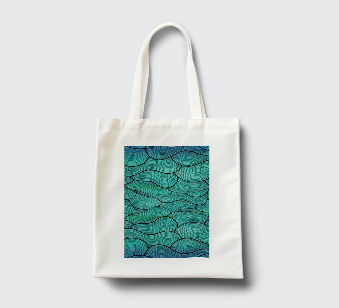 Sea Waves Pattern borsa in juta da Pom Graphic Design