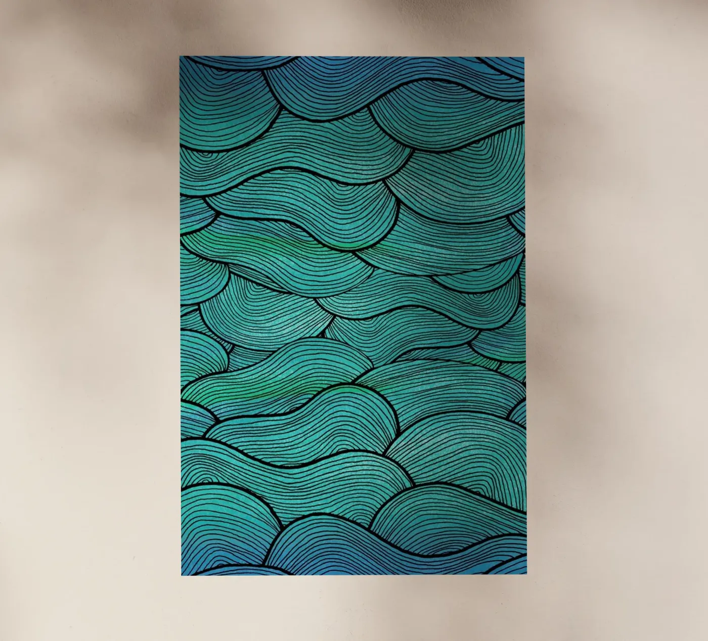Sea Waves Pattern backlit film by Pom Graphic Design