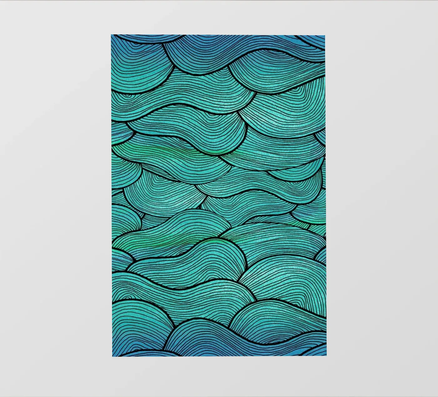 Sea Waves Pattern Backlit Folie von Pom Graphic Design