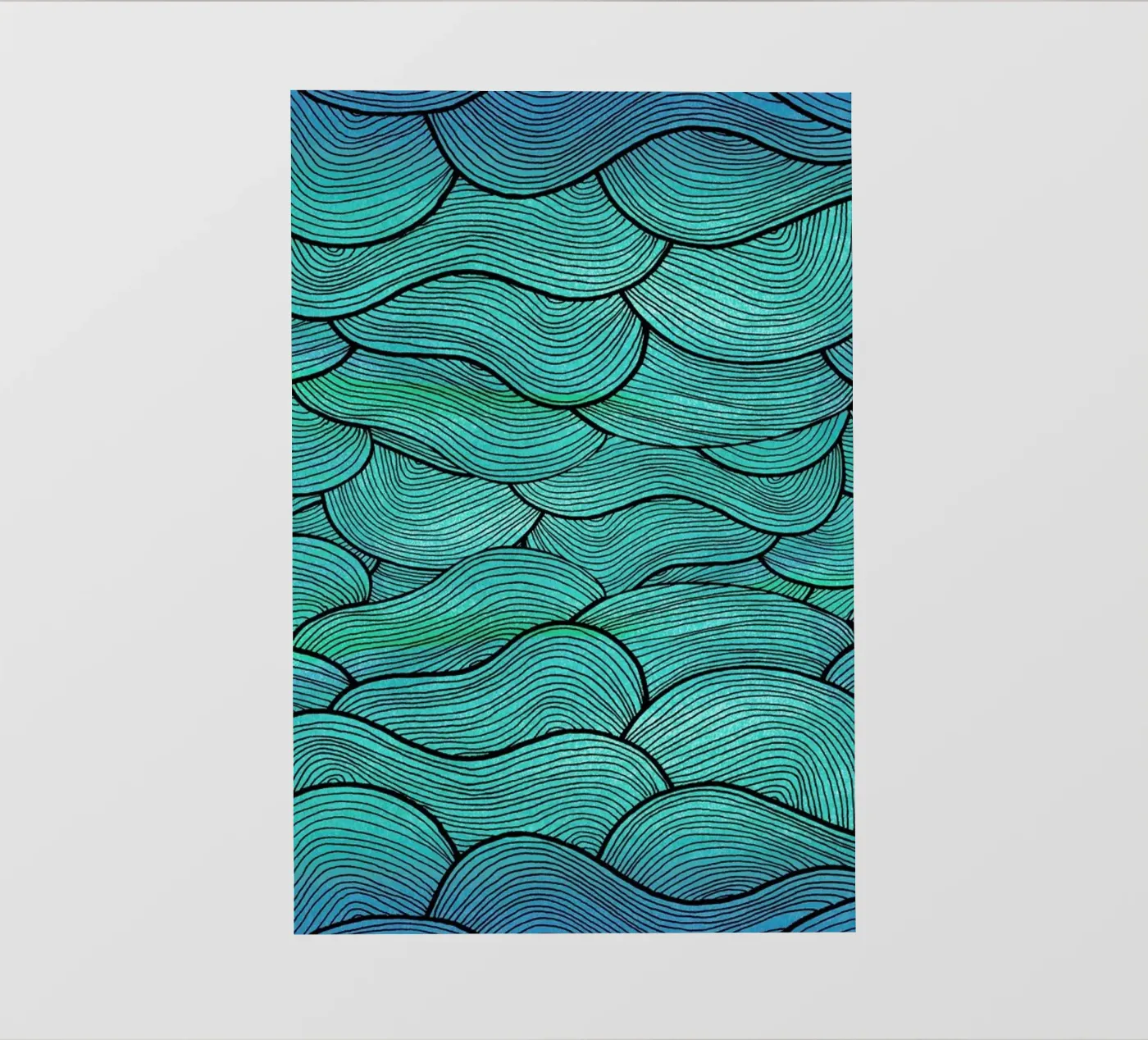 Sea Waves Pattern telo in pvc da Pom Graphic Design