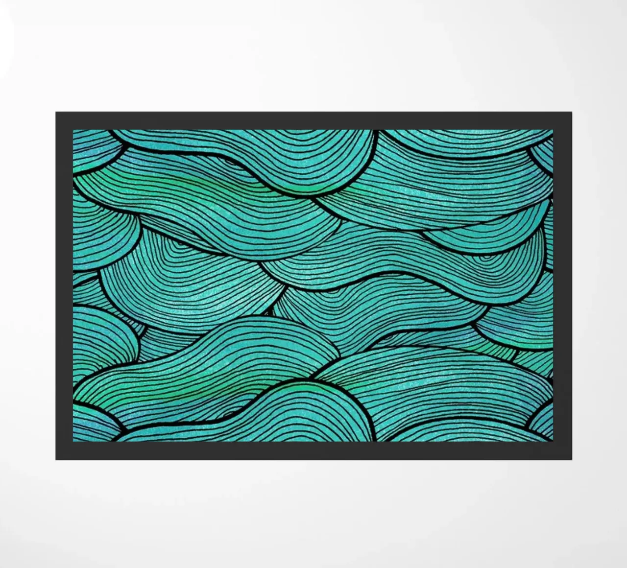 Sea Waves Pattern paillasson de Pom Graphic Design