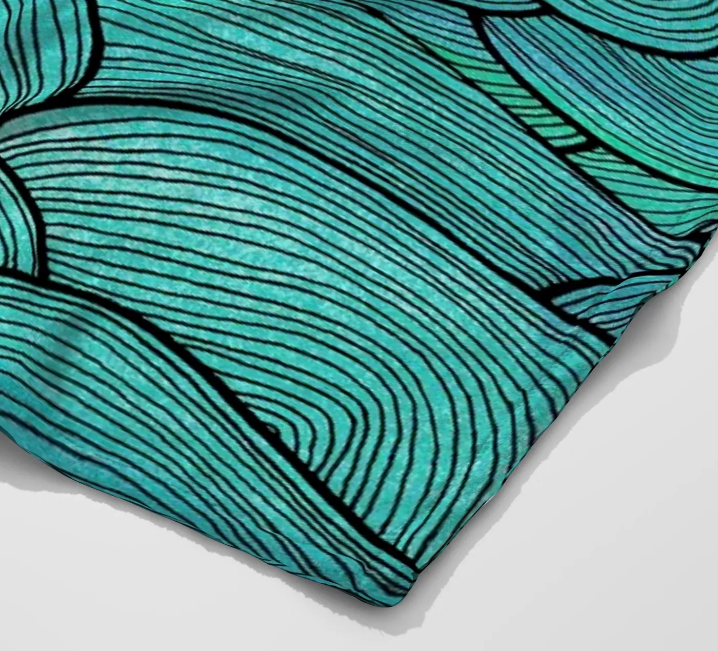 Sea Waves Pattern plaid polaire de Pom Graphic Design